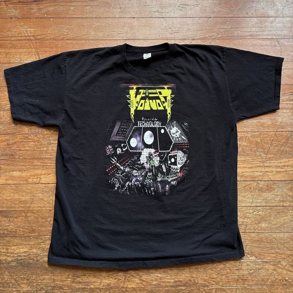 Voivod Killing Technology Vintage Thrash Metal Album T-Shirt XXL Band Tour Rock